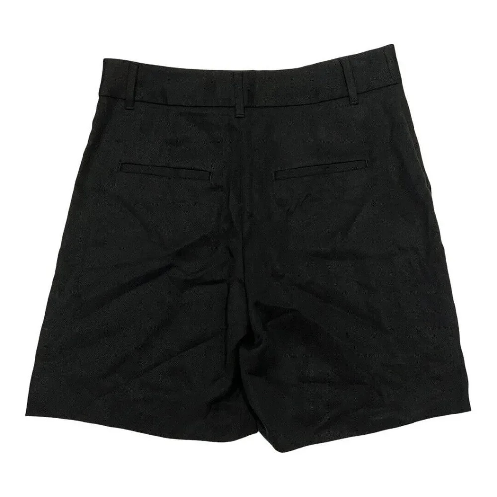NWT BANANA REPUBLIC 8" Dressy Chino Shorts Sz 4 Black 100% Lyocell #544861 - Picture 2 of 4